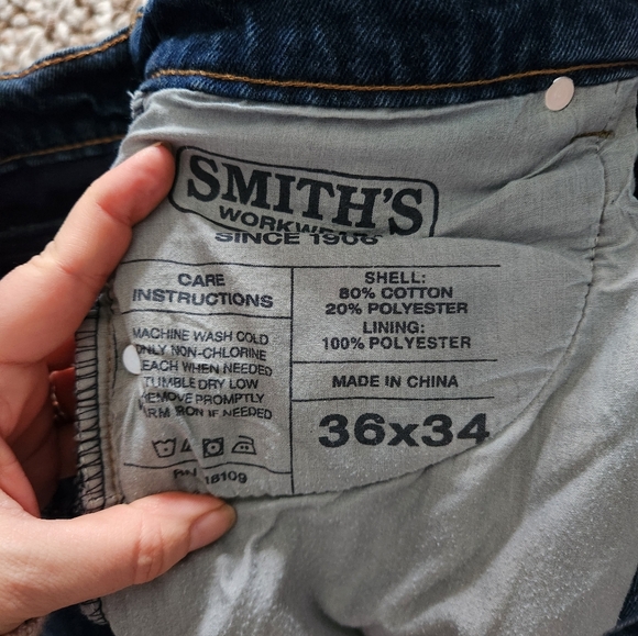 Smith's Workwear Fleece Lined Jeans - Picture 9 of 14